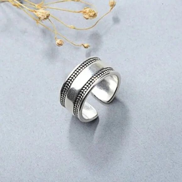 ⭐️ Retro 925 Sterling Silver Band Ring - Picture 7 of 11